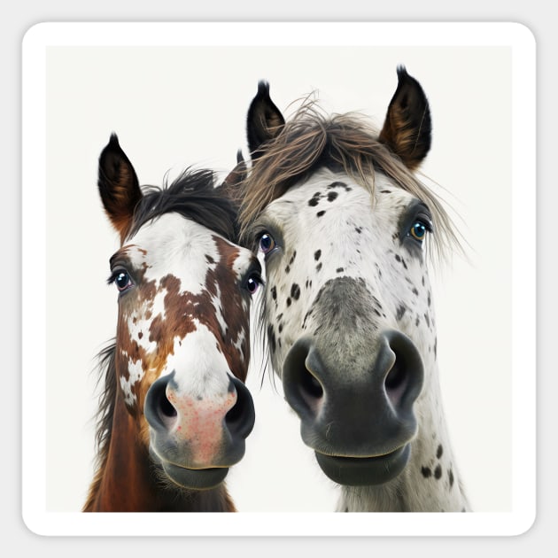 Curious Horses Sticker by UniqueMe